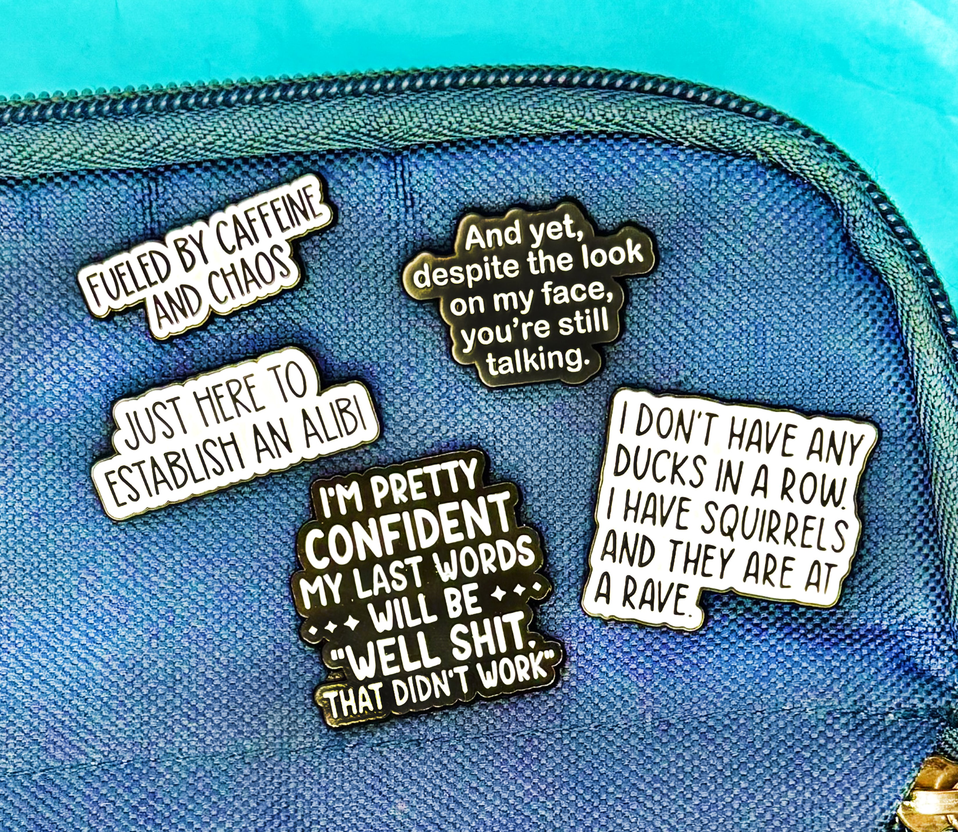 Funny Enamel Pin Fueled by Caffeine and Chaos KimWestART