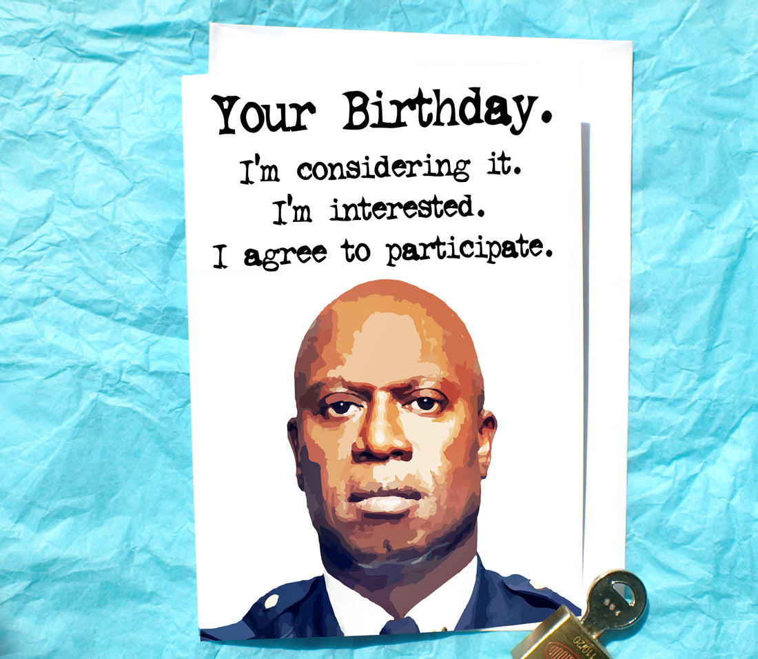 Holt Considering Brooklyn Funny Birthday Card KimWestARt