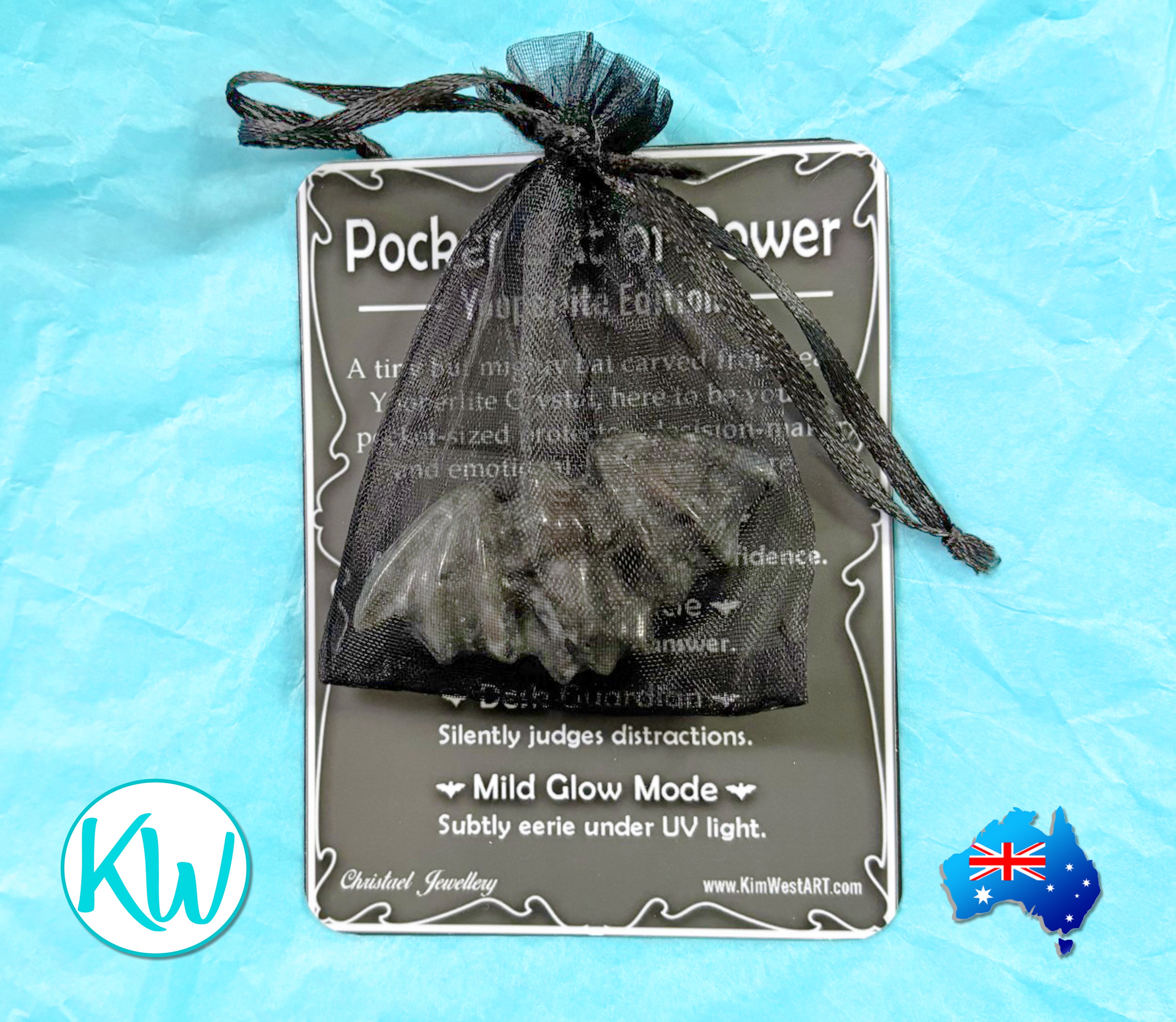 Pocket Bat of Power Yooperlite Crystal Edition KimWestART