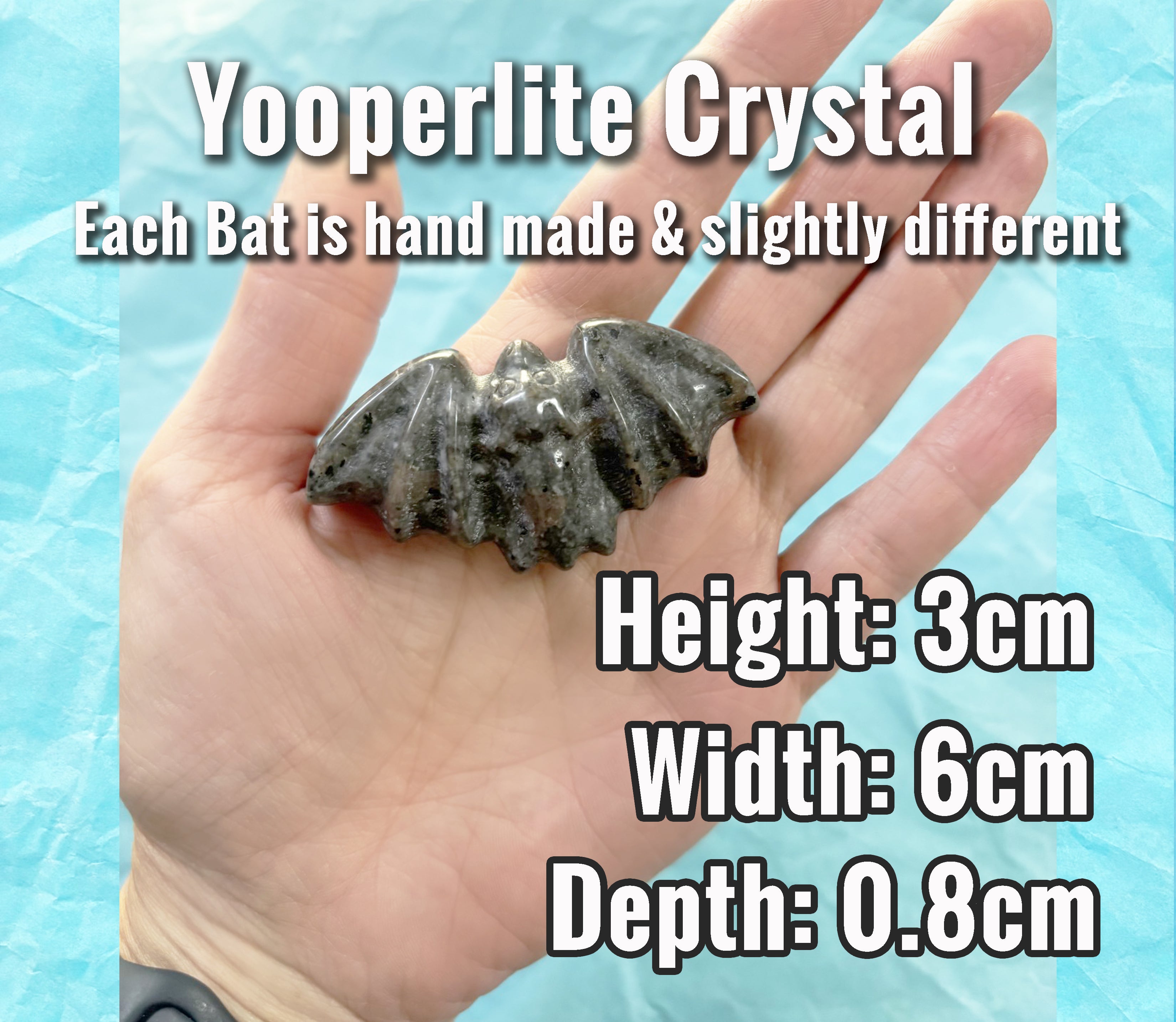 Pocket Bat of Power Yooperlite Crystal Edition KimWestART