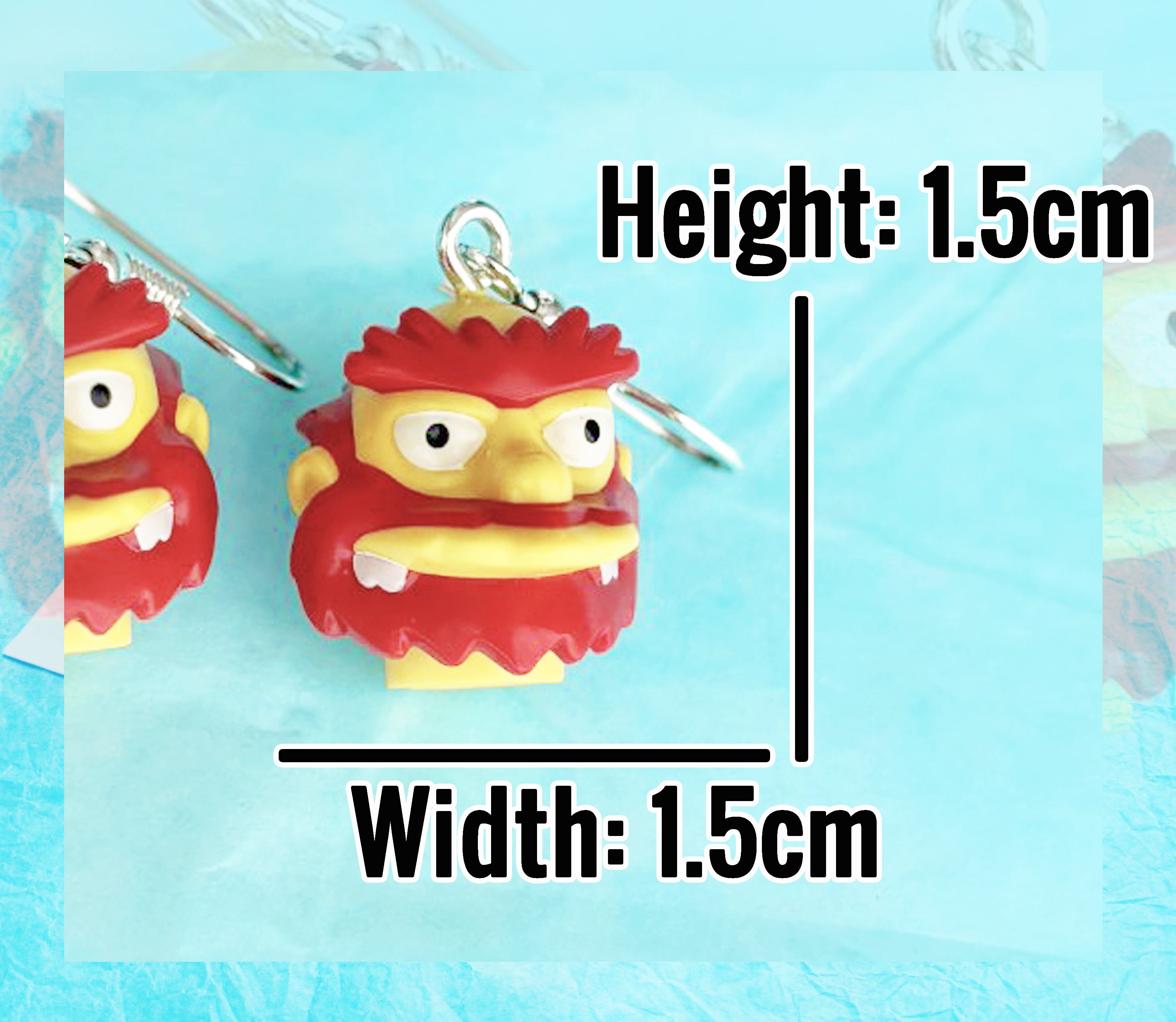 Funny Novelty Earrings The Simpsons Groundskeeper Willie KimWestART