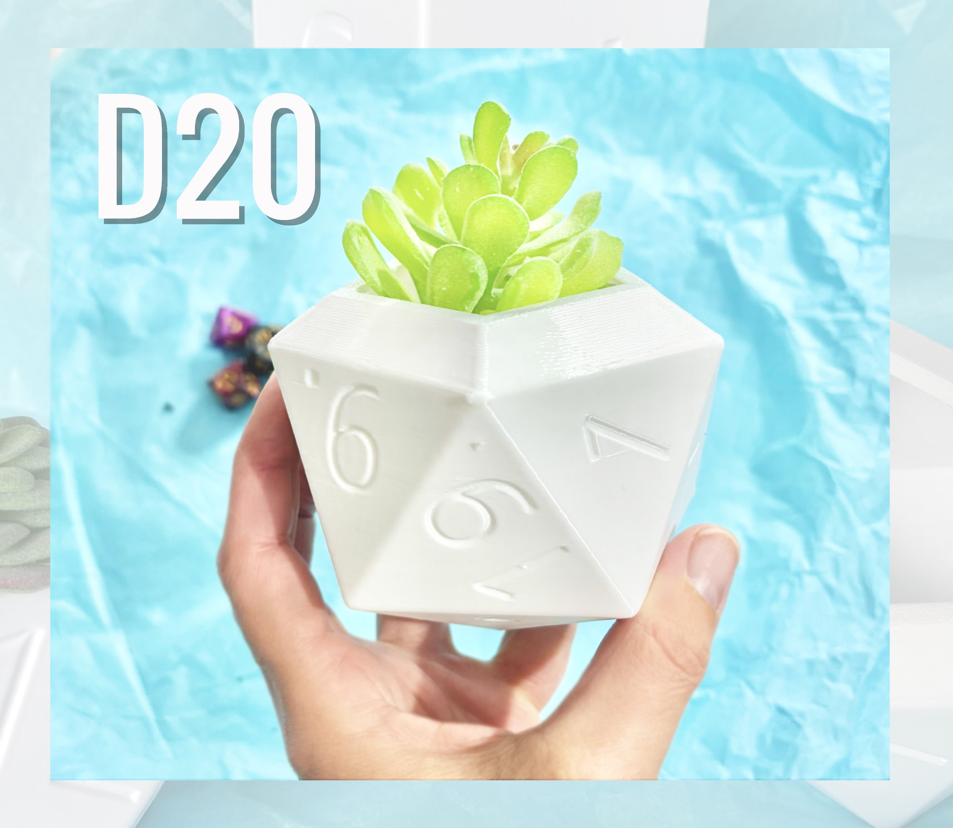 TTRPG D6 Dice Planter KimWestART