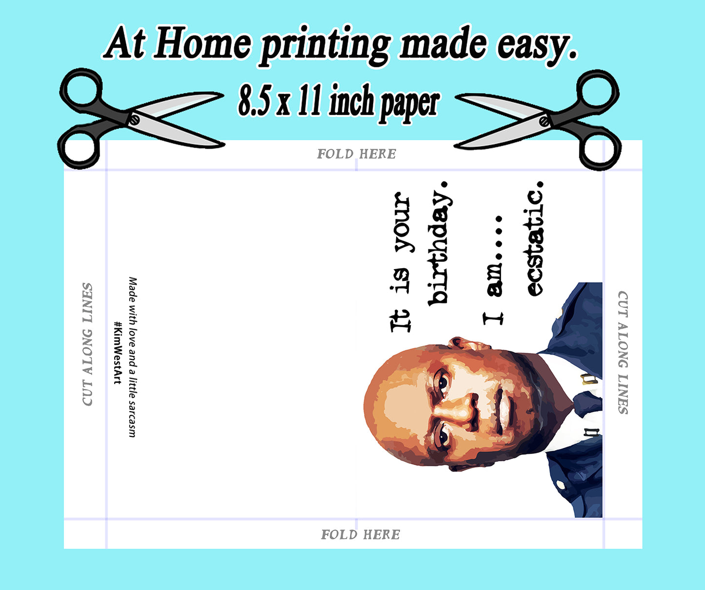 Brooklyn nine-nine Captain Holt birthday card KimWestARt