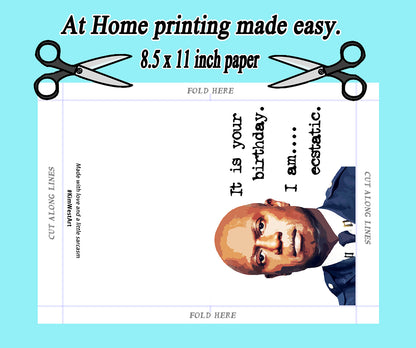 Instant Download Captain Holt is Ecstatic Brooklyn Nine Nine Christmas Card KimWestARt