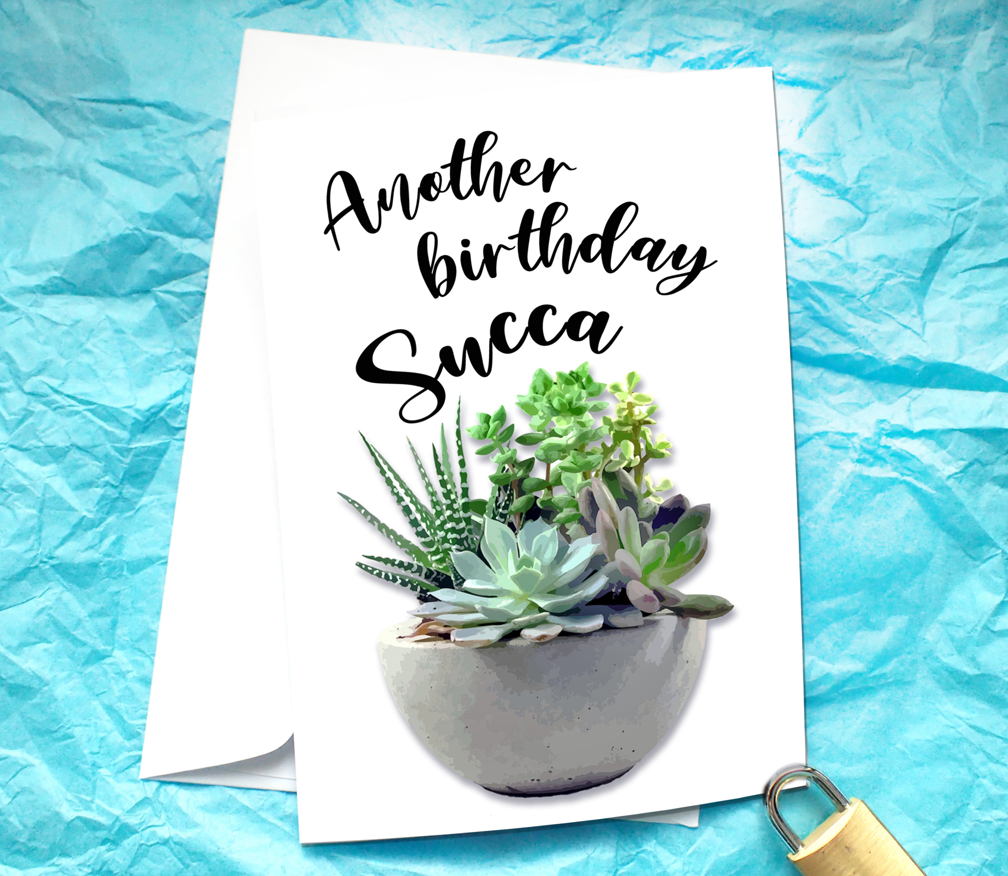 Another Birthday Succa Funny Birthday Card KimWestARt