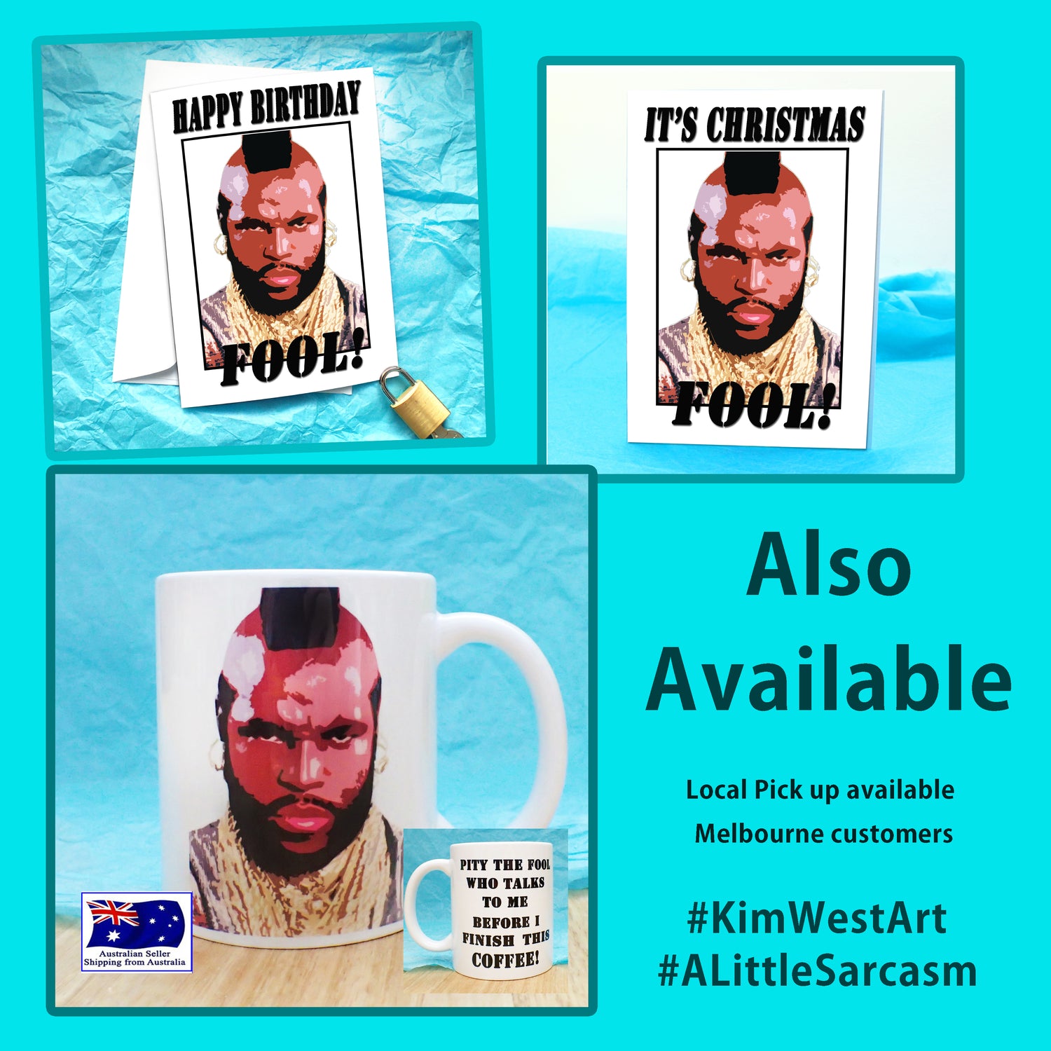 Mr T Pity the Fool Funny Coffee Mug KimWestARt