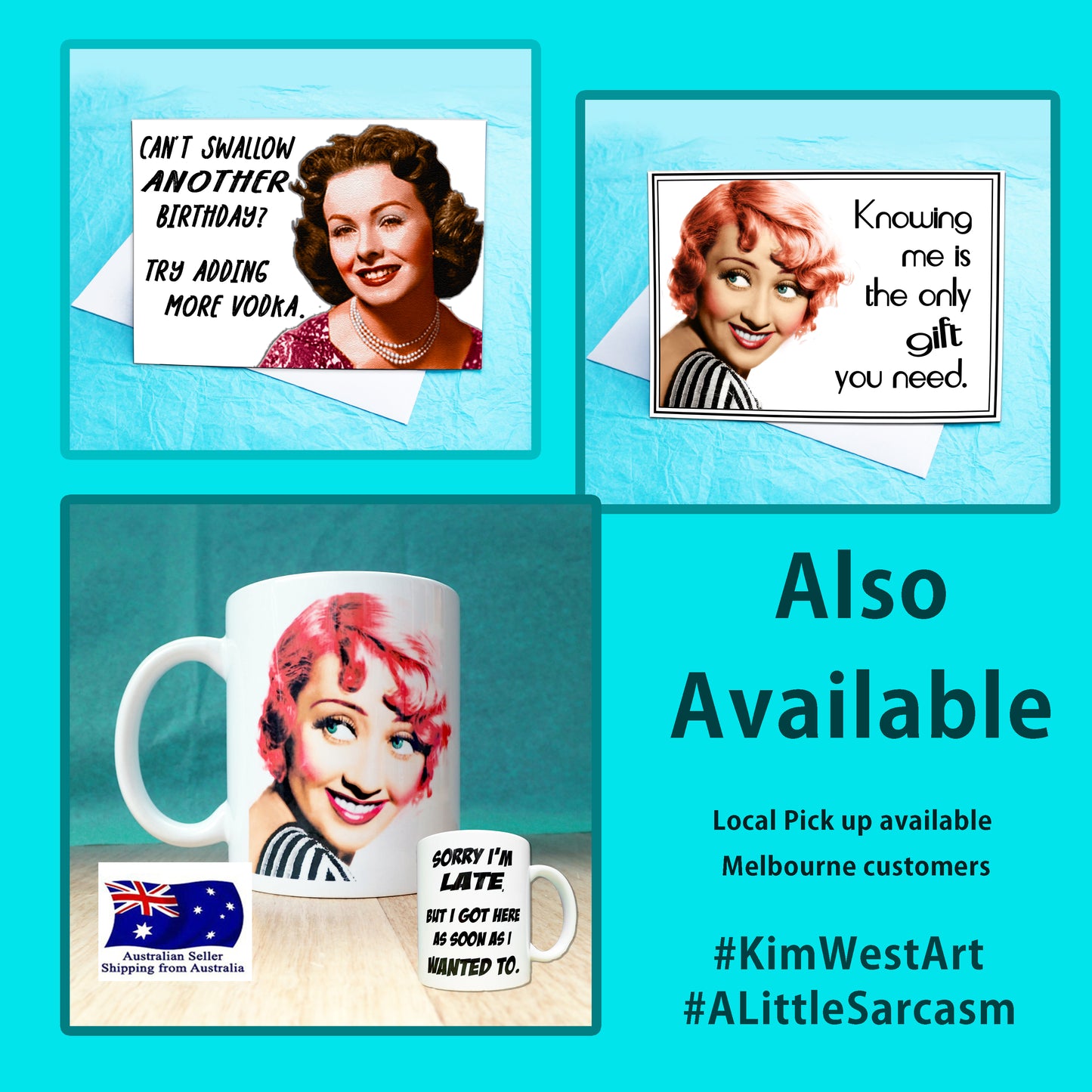 Sorry I'm Late Funny Novelty Mug KimWestARt