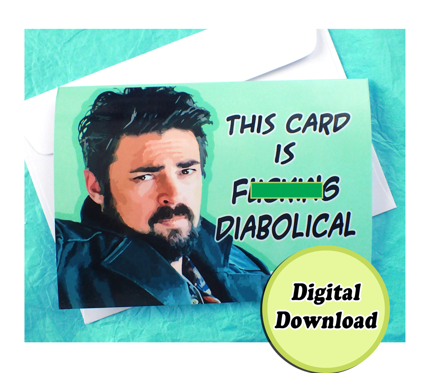 Instant Download Billy Butcher The Boys Funny Card KimWestARt