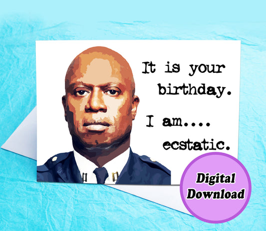 Brooklyn nine-nine Captain Holt birthday card KimWestARt