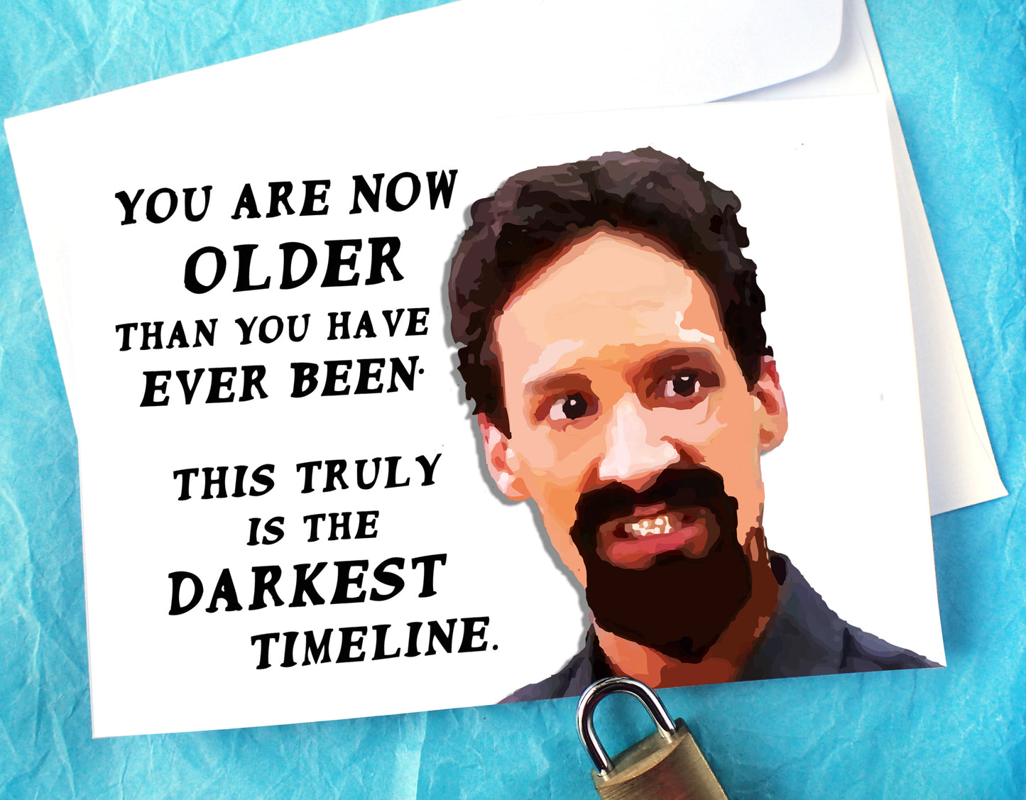 Dark Abed Community Funny Birthday Card KimWestARt