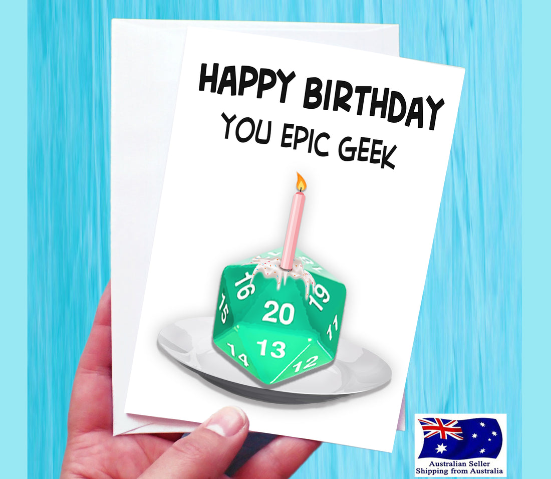 Dungeons and Dragons Funny Birthday Card KimWestARt