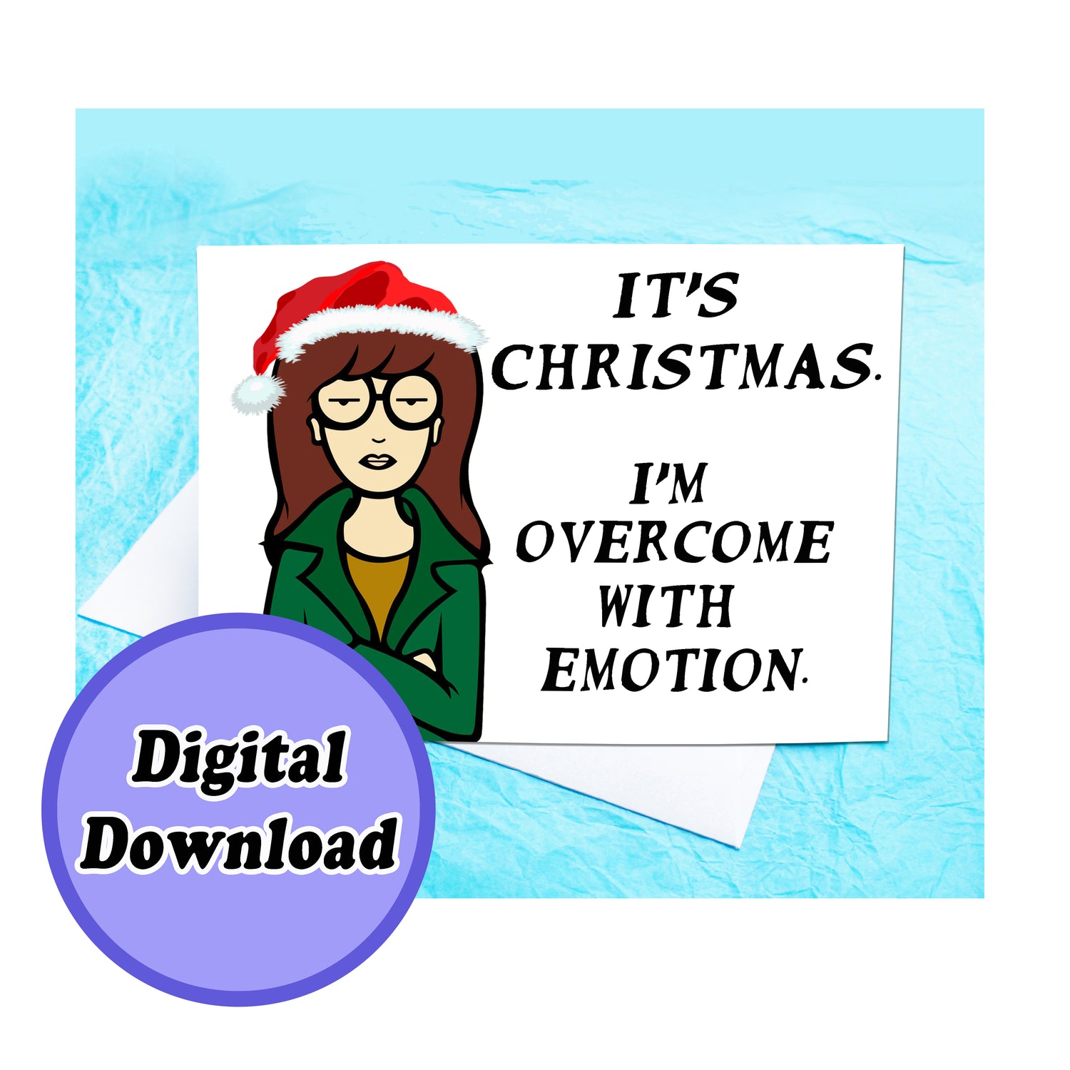 Instant Download Daria Christmas Card KimWestARt