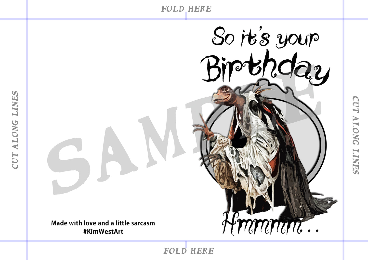 Instant Download The Chamberlain, Dark Crystal Funny Birthday Card KimWestARt