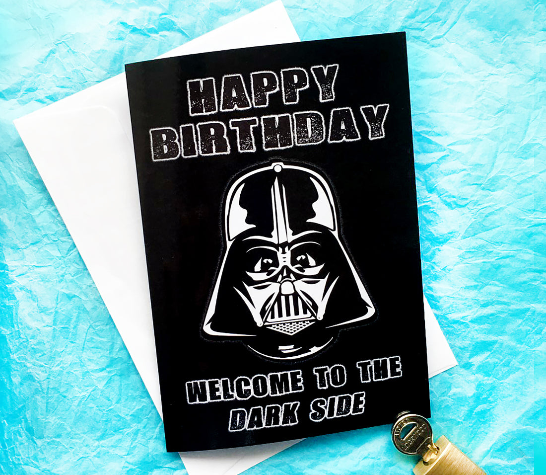 Darth Vadar Star Wars Funny Birthday Card KimWestARt