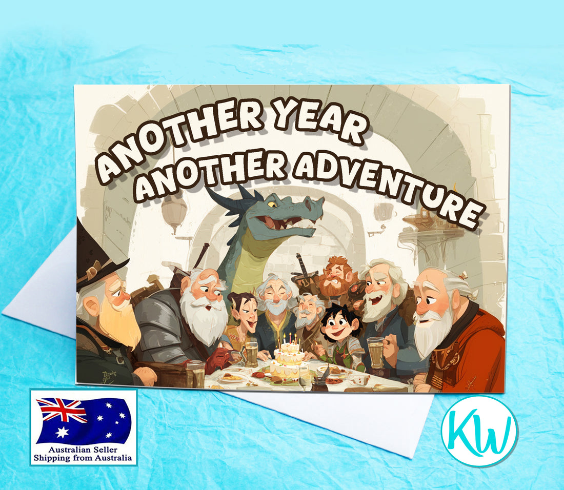DND Party Birthday Card KimWestART