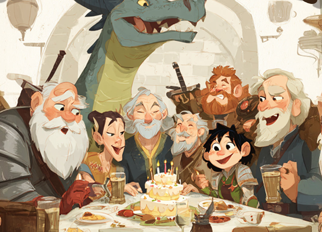 DND Party Birthday Card KimWestART