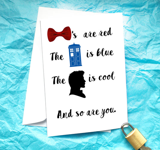 Doctor Who Rhyme Funny Card KimWestARt