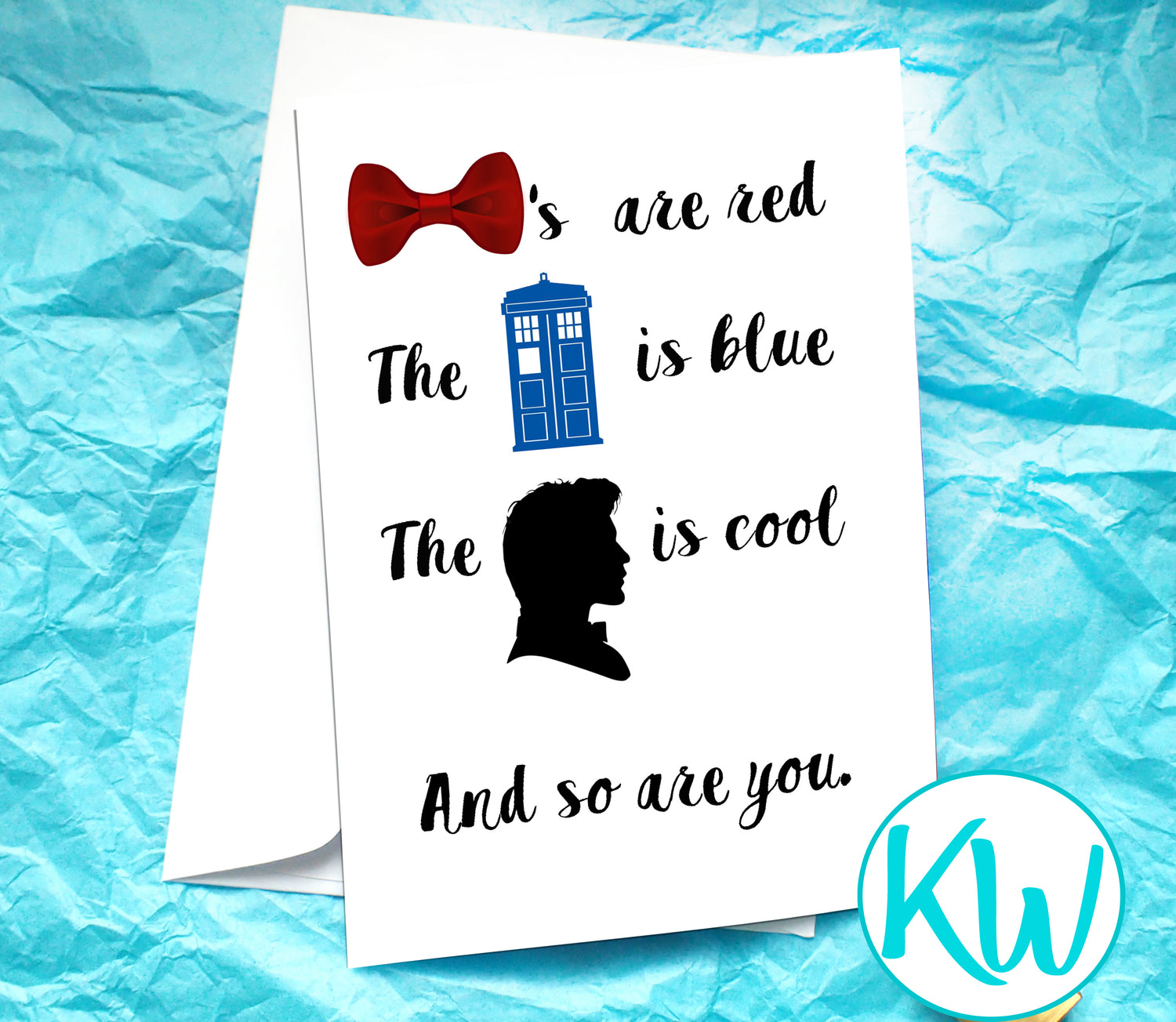 Doctor Who Rhyme Funny Card KimWestARt