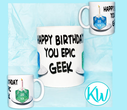 Dungeons and Dragons Funny Birthday Mug KimWestART