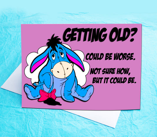 Eeyore Birthday Card KimWestART