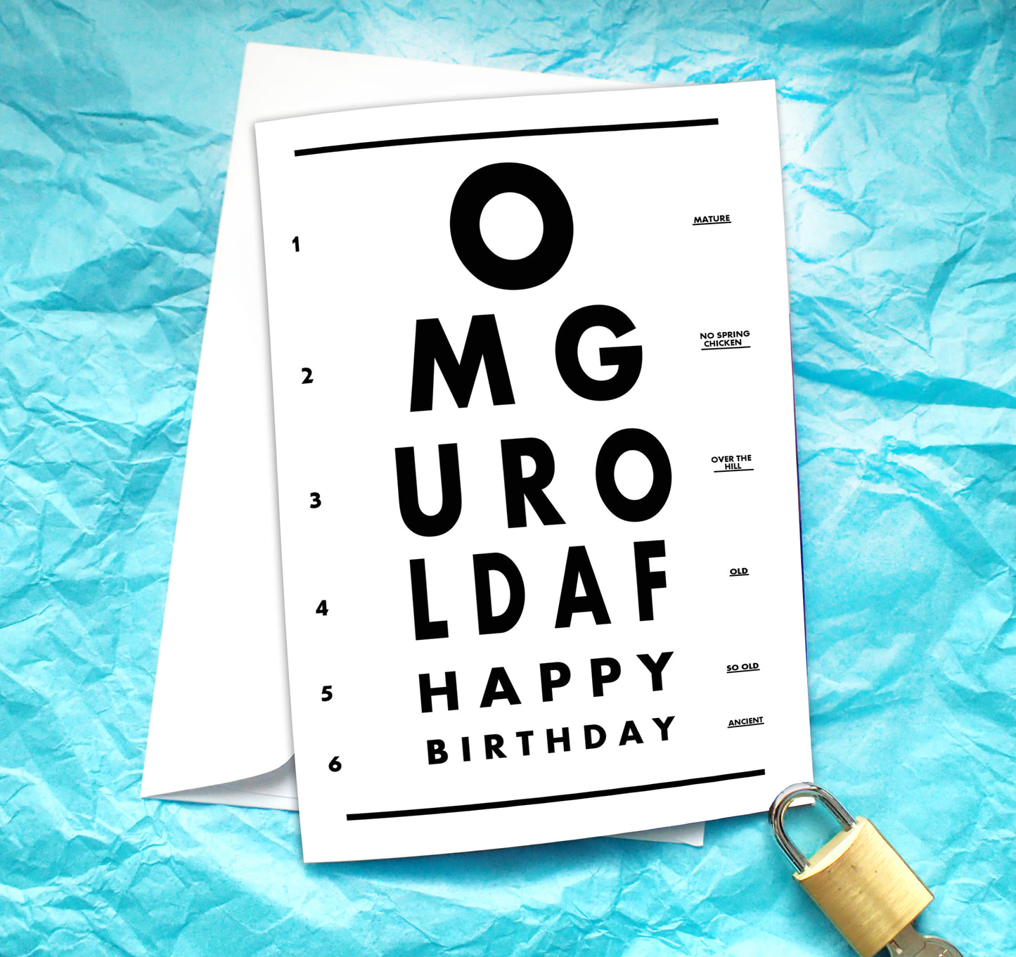 Eye Test Birthday Card KimWestARt