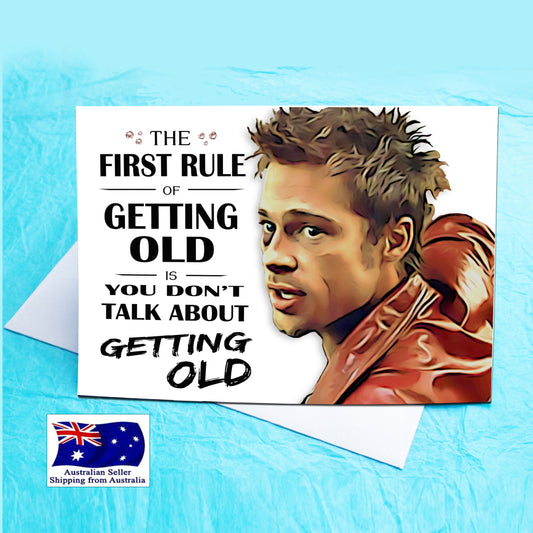 Fight Club Funny Birthday Card KimWestART