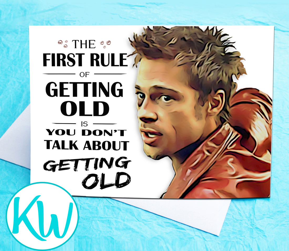 Fight Club Funny Birthday Card KimWestART