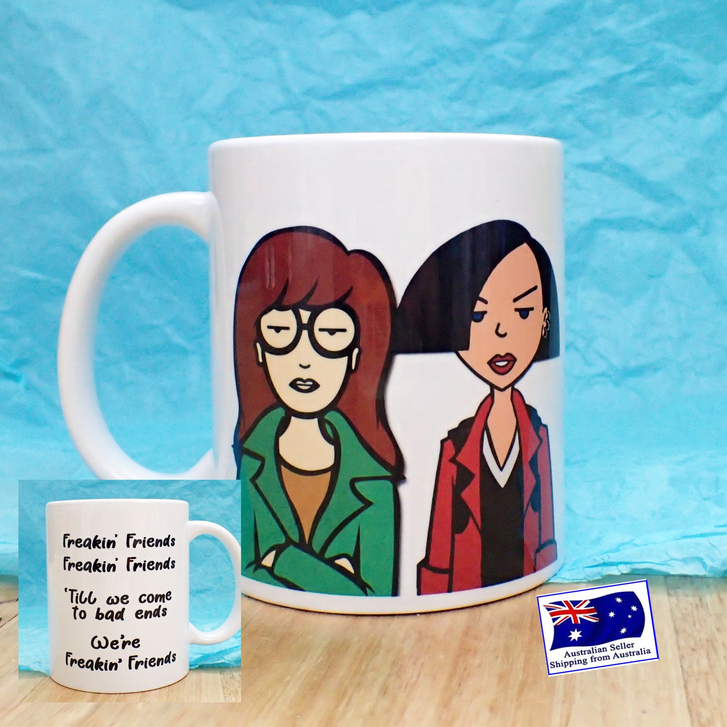 Freakin Friends Novelty Mug KimWestARt