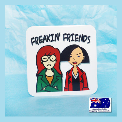 Freakin Friends Daria Funny Large Novelty Magnet KimWestARt