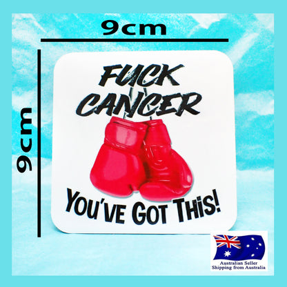 Fuck Cancer Large Fridge Magnet KimWestARt