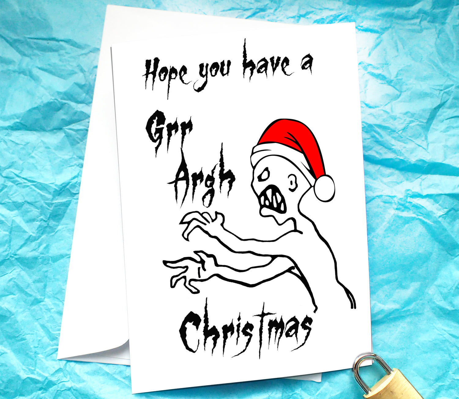 Grr Argh Christmas Card KimWestARt