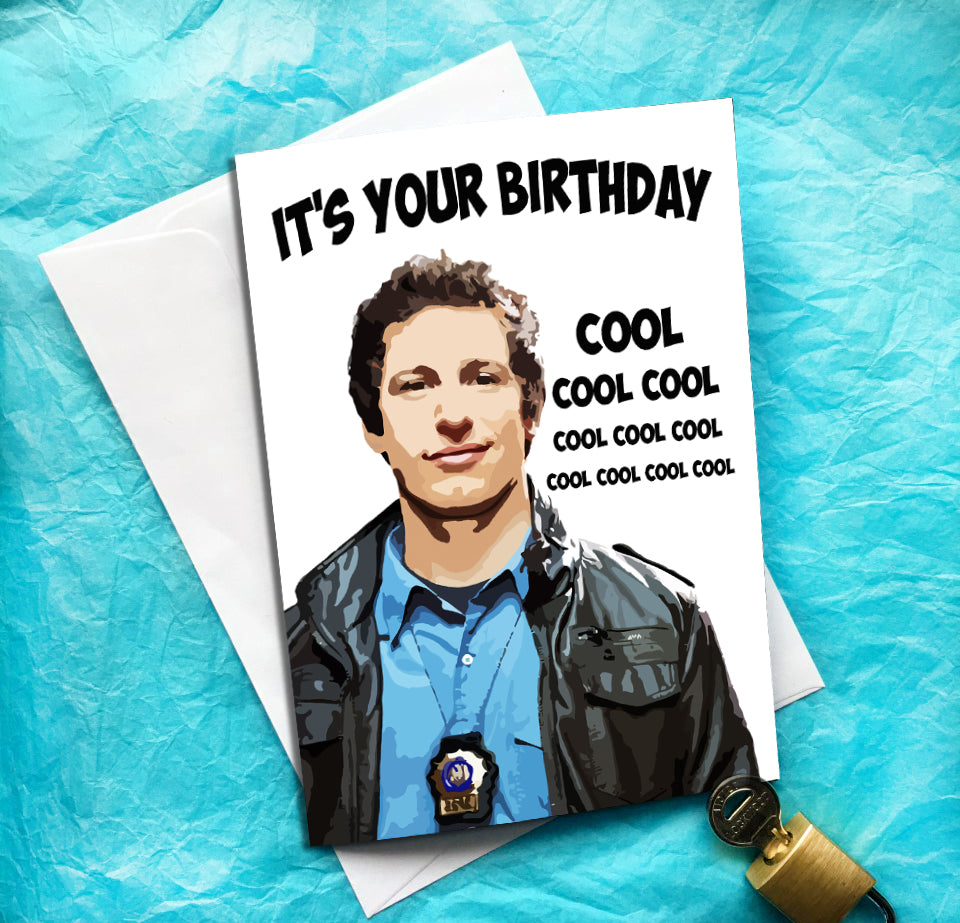 Jake Peralta Brooklyn Nine Nine Funny Birthday Card KimWestARt