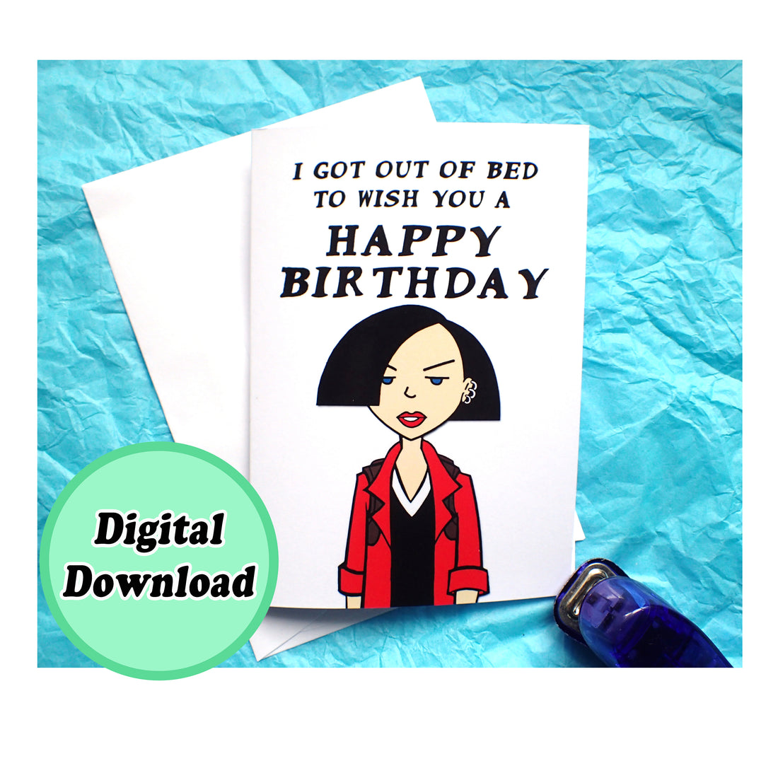 Instant Download Funny Jane Lane Print at Home Card KimWestARt