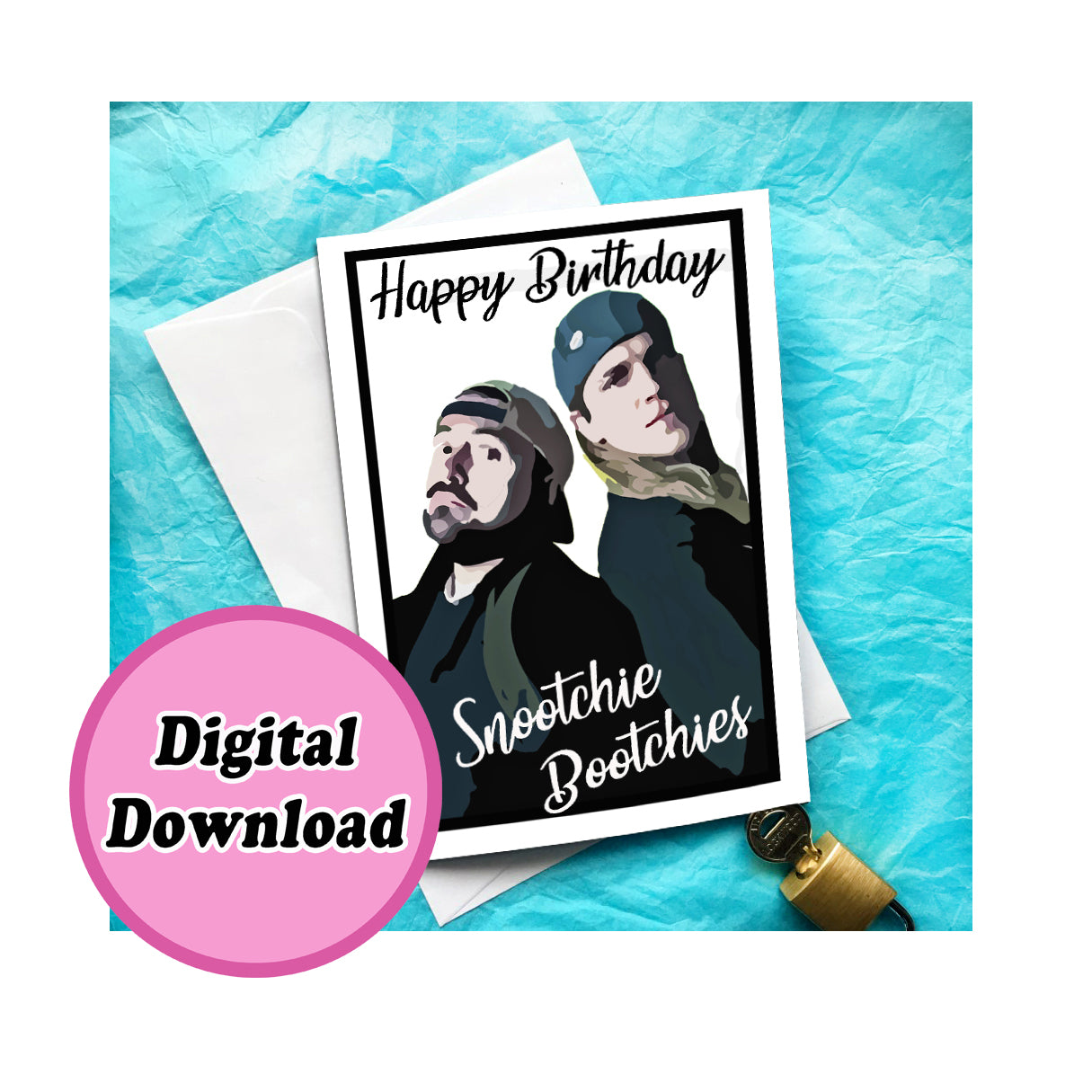 Instant Download Jay and Silent Bob Funny Birthday Card KimWestARt