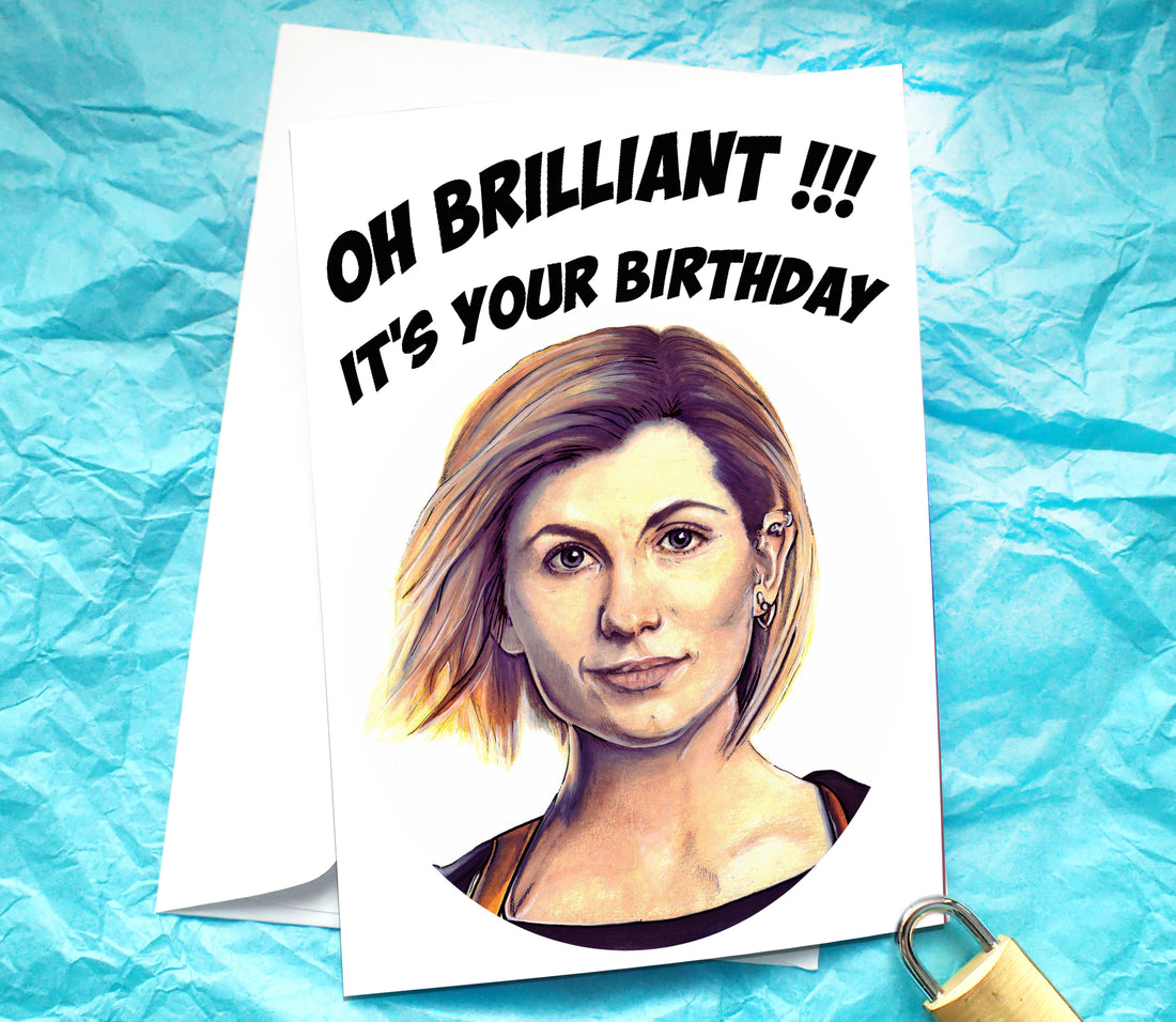 Brilliant Doctor Who Birthday Card KimWestARt