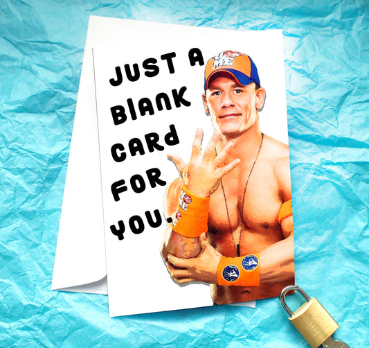 Can't See Me John Cena Funny Greeting Card KimWestARt