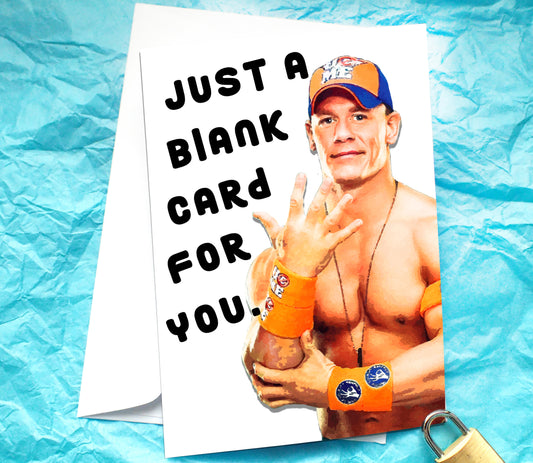 Can't See Me John Cena Funny Greeting Card KimWestARt