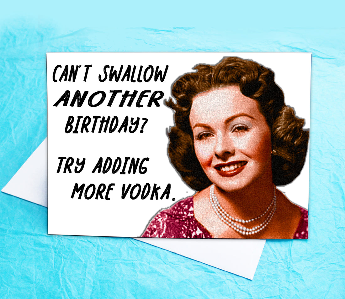 Just add Vodka Funny Birthday Card KimWestARt