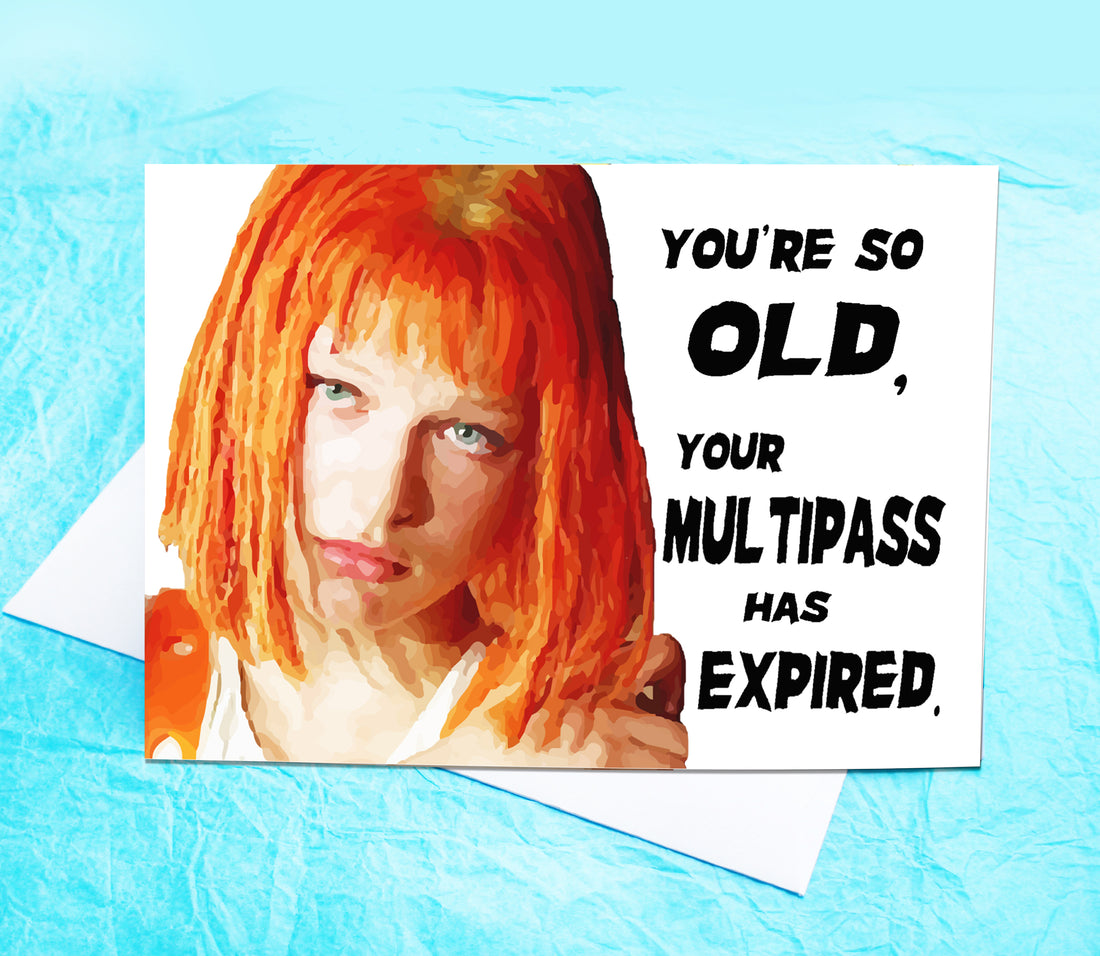 LeeLoo Fifth Element Funny Birthday Card KimWestARt