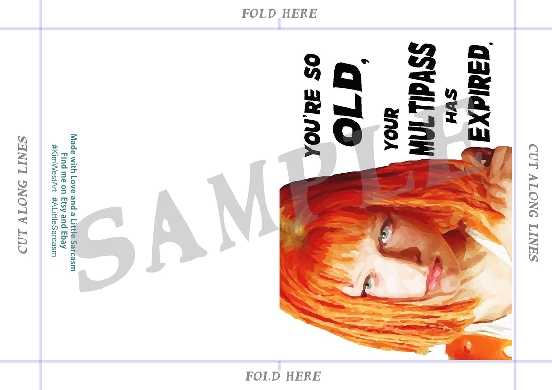 Instant Download Fifth Element LeeLoo Birthday Card KimWestARt