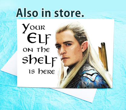 Tauriel Funny Christmas Greeting Card KimWestARt