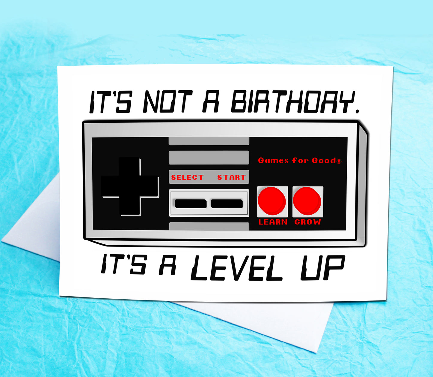 Level Up Gamers Funny Birthday Card KimWestARt