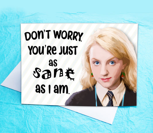 Luna LoveGood Harry Potter Funny card KimWestARt