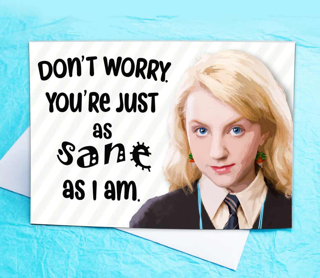 Luna LoveGood Harry Potter Funny card KimWestARt