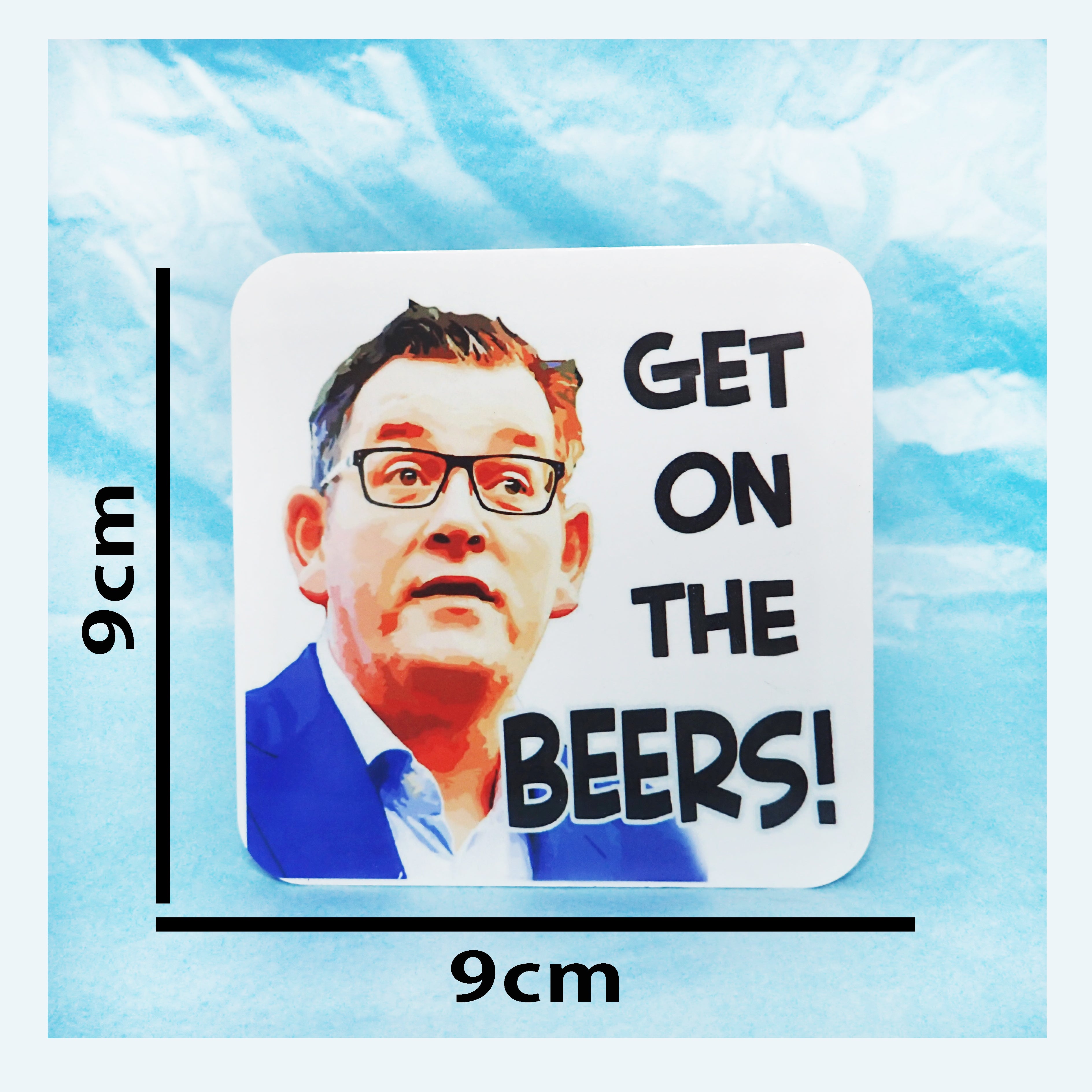 Funny Large Fridge Magnet Get on The Beers KimWestARt