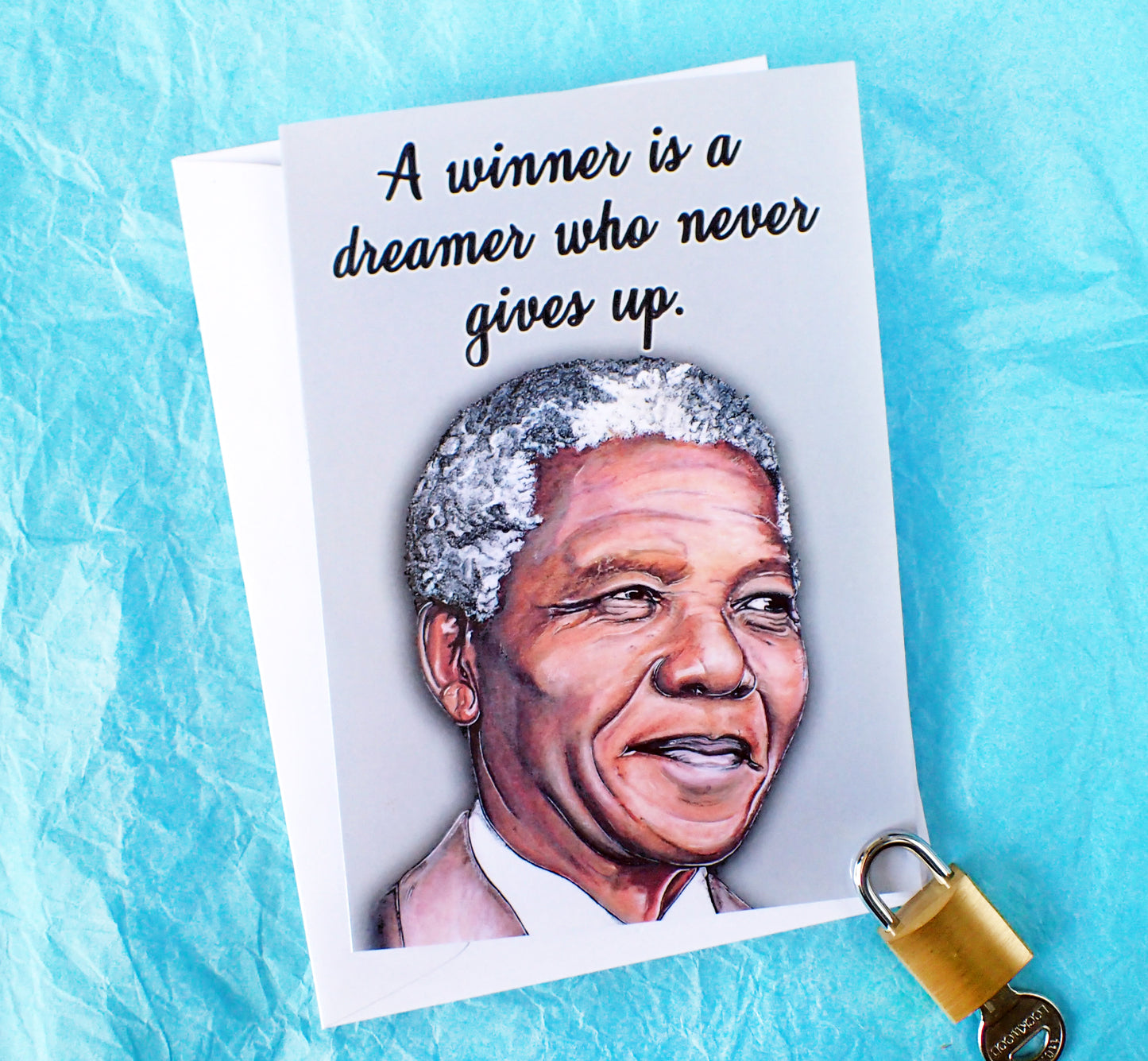 Nelson Mandela Inspirational Card KimWestARt