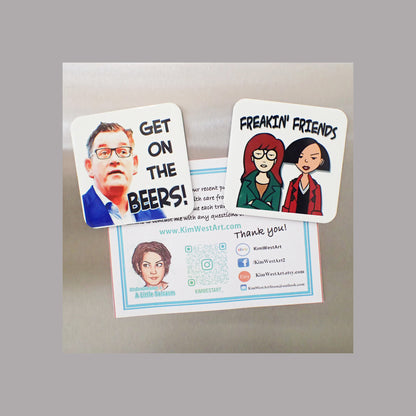 Freakin Friends Daria Funny Large Novelty Magnet KimWestARt