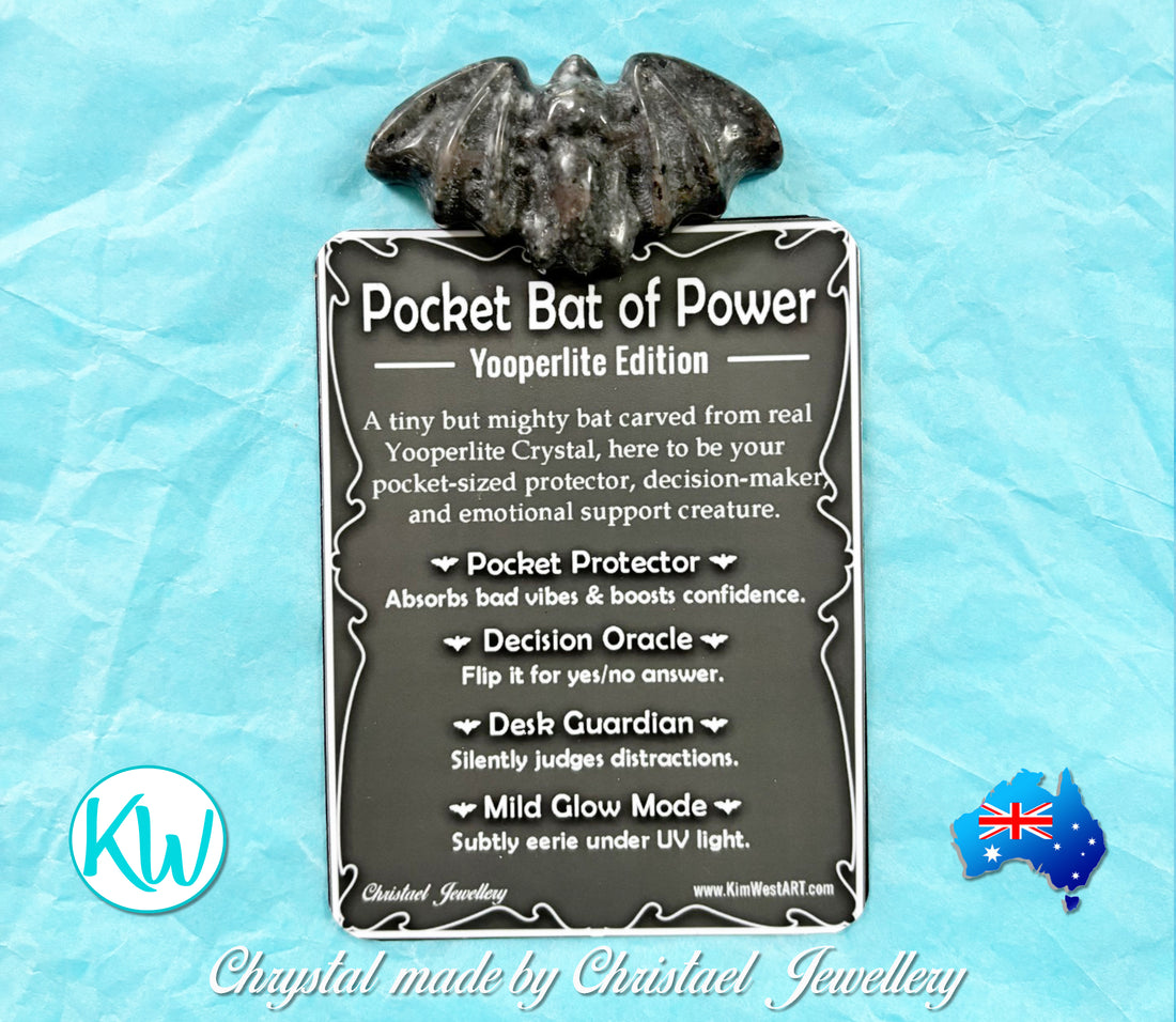 Pocket Bat of Power Yooperlite Crystal Edition KimWestART
