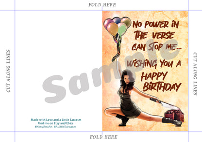 Instant Download River Tam FireFly Funny Birthday Card KimWestART