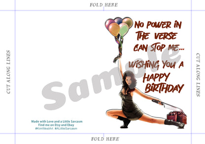 Instant Download River Tam FireFly Funny Birthday Card KimWestART